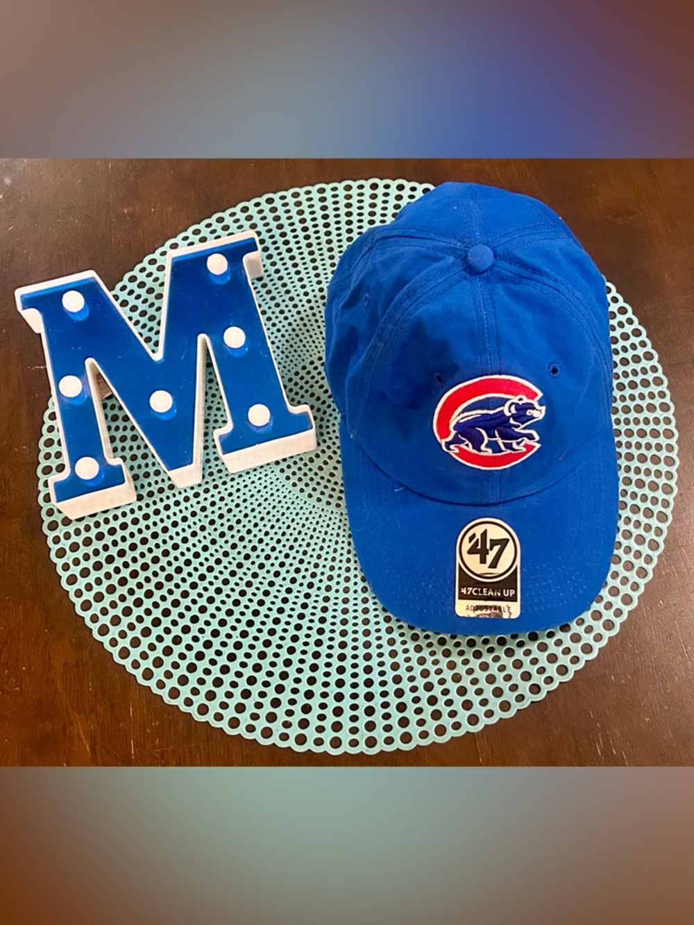 '47 Chicago Cubs Clean Up Royal Blue/Walking Bear Logo Adjustable Hat /Cap,